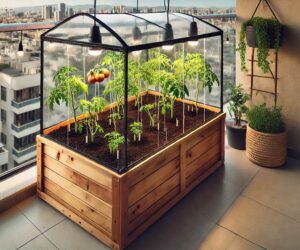 des tomates en hiver sur le balcon