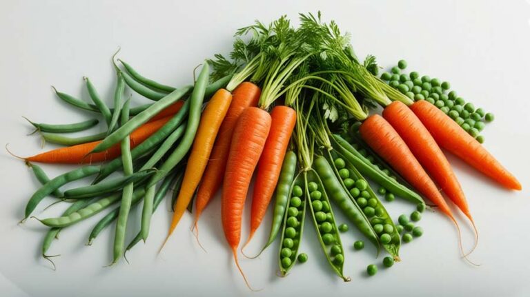 Haricots verts, carottes, pois etc...