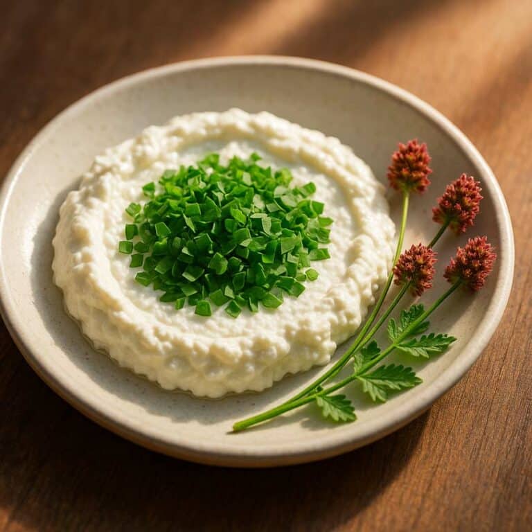 pimprenelle et fromage blanc