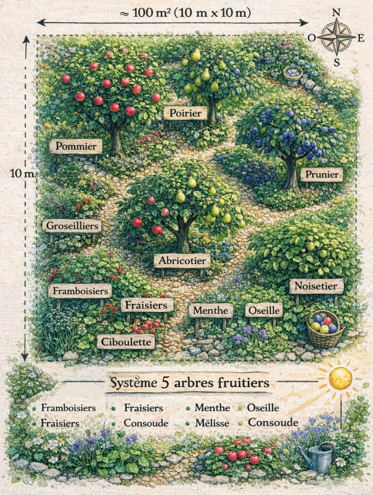 Id&eacute;e de plan de jardin for&ecirc;t