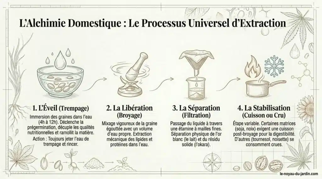 Extraction du lait vegetal