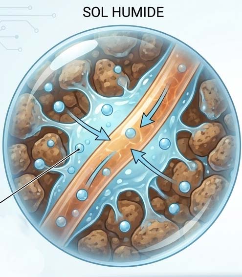 Rhizosph&egrave;re sol humide