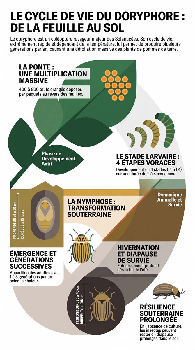 Cycle de vie du doryphore