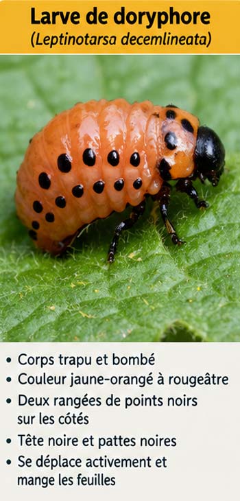 Nymphe de coccinelle ou larve de doryphore ?