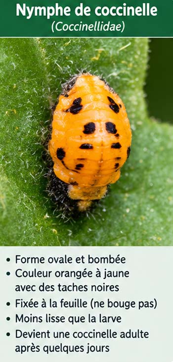 Nymphe de coccinelle ou larve de doryphore ?